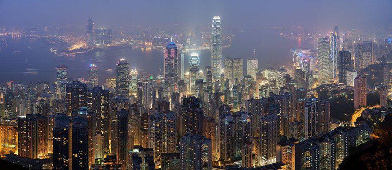 Paisaje de Hong Kong desde Victoria Peak